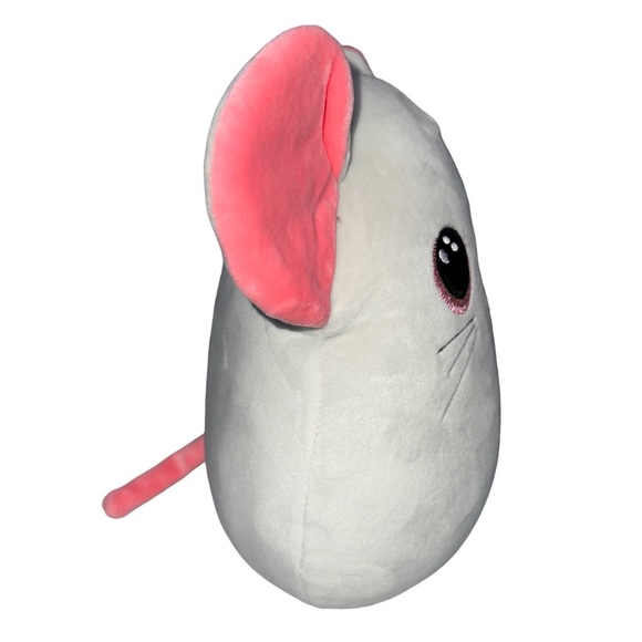 TY Squish-a-Boos CATNIP the Mouse Squishy Cushion Pillow 10” MWMTS Grey Pink - Picture 5 of 8